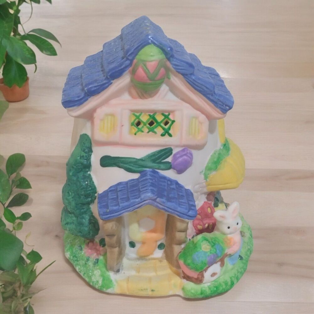 Cottontale Cottage House Porcelain Easter Bunny Spring Village 1 Piece